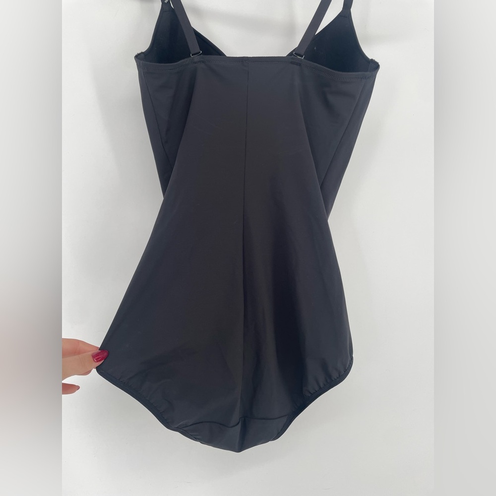 Maidenform Black Floral Print Fitted Stretch Shapewear Bodysuit - Picture 8 of 14